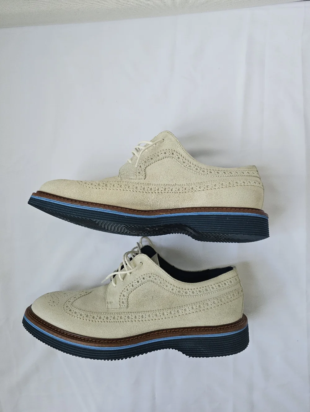 Johnston & Murphy Collection Suede Wingtip Oxfords - Italy